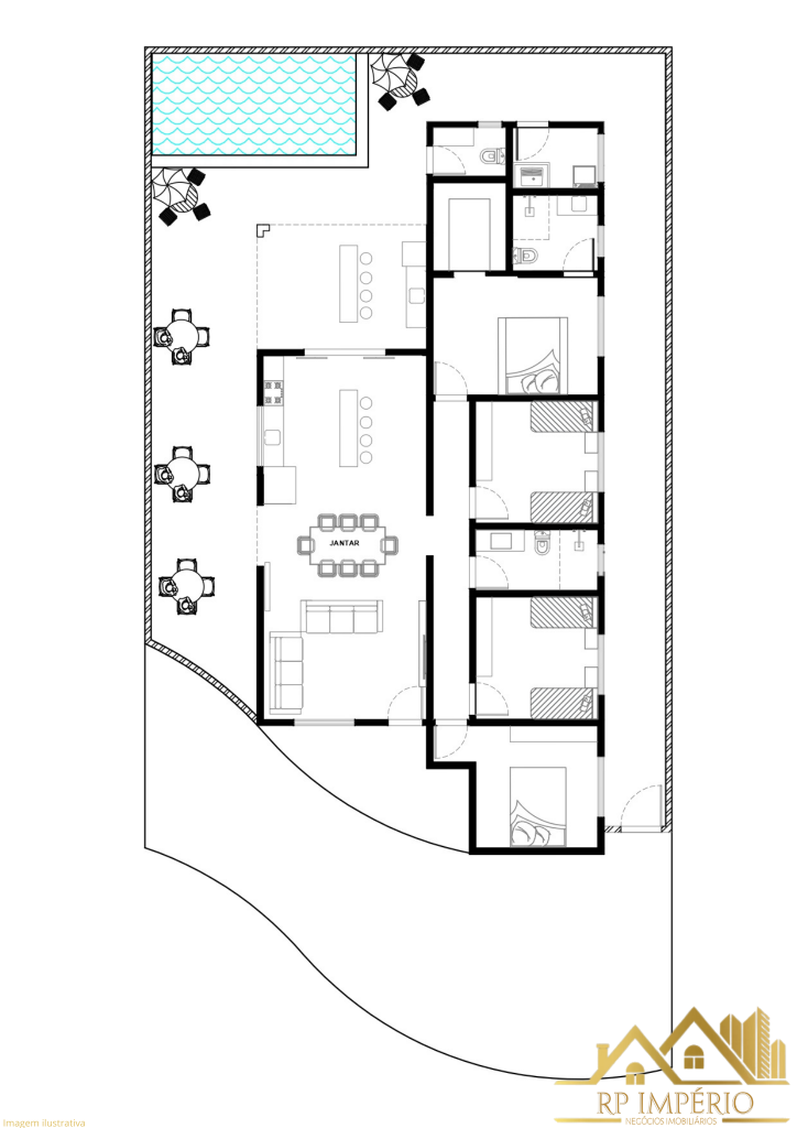 Casa 54 – quarto com suíte – programa casa verde e amarela